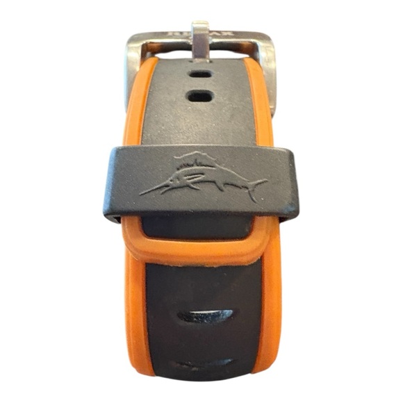 Tommy Bahama sporty watch with rubber band in black/orange. JB5 - Picture 7 of 9